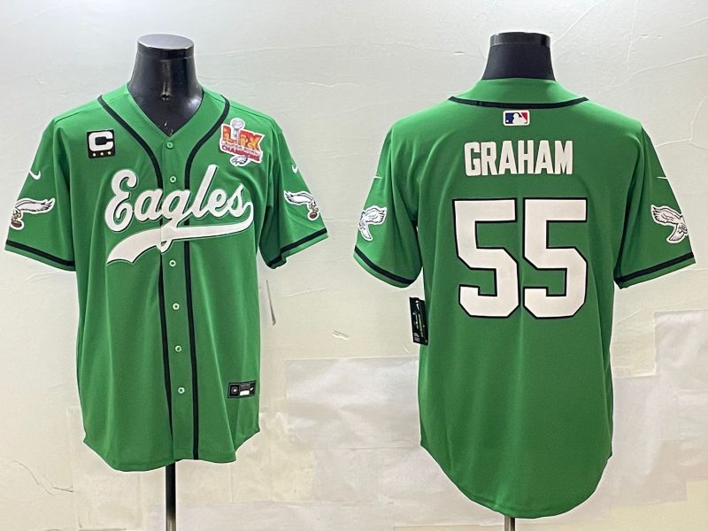 Men Philadelphia Eagles 55 Graham Green three generations Jointly Name 2025 Nike Limited NFL Jersey style 15